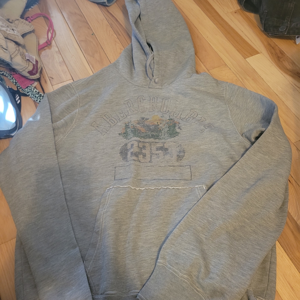Abercrombie & Fitch Gray Hoodie with Logo